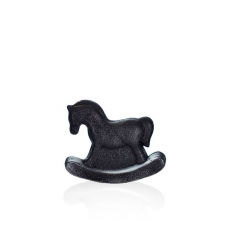Gunghästen Skulptur Svart