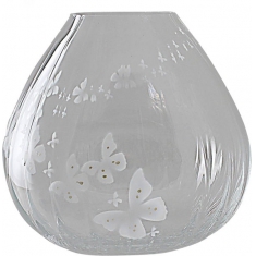 Papillon Vas Vit, H 18,5cm