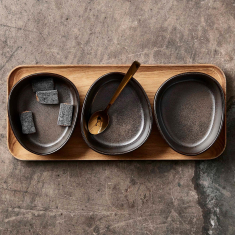 Raw Organic Skålar & Serveringsbricka