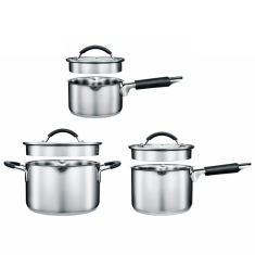 Backaryd Kastrullset 3 delar med glaslock