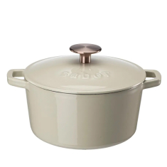 Gusseiserner Topf 2 L warmgrau