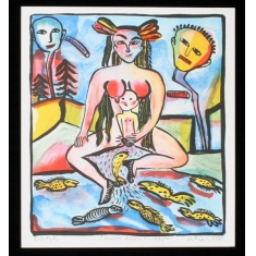 Livets Källa Litografi på Papper