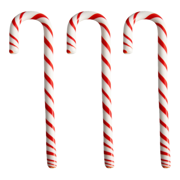 Polka Candy Cane Röd/Vit, 3-pack - Kosta Boda