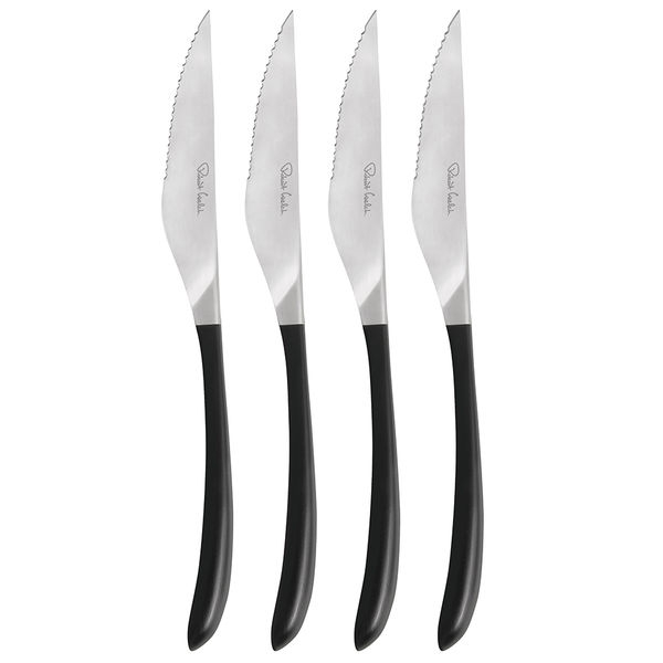 Contour Noir V Black Steak Knife 4-pack - Robert Welch