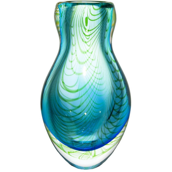 Zauana Vase, Blau - Vas Vitreum