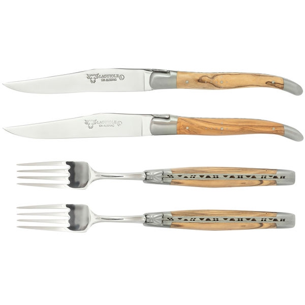 Bestickset 4 Delar Oliv, Rostfri Matt -