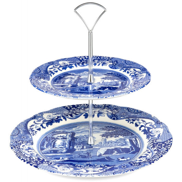 Blue Italian Tårtfat H 20cm - Spode