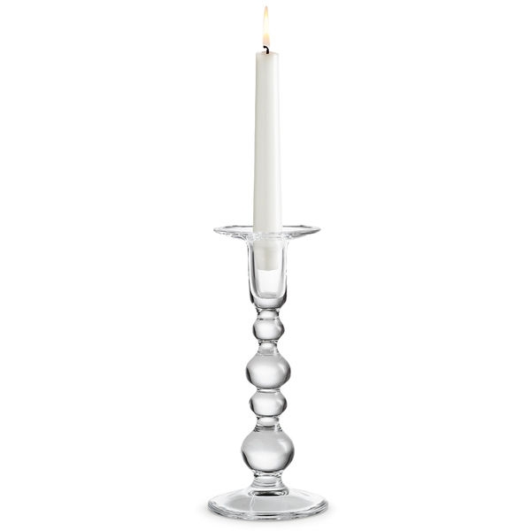 Charlotte Amalie Ljusstake, 24 cm, klar - Holmegaard
