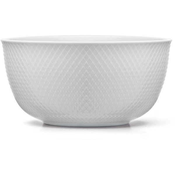 Rhombe Serveringsskål Ø 22cm, Vit - Lyngby Porcelæn