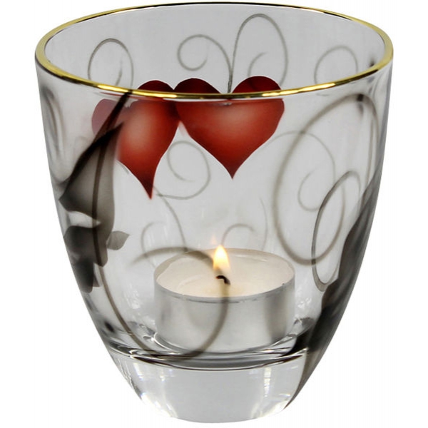 Lykta/Skål hjärta Golden Ink - Nybro