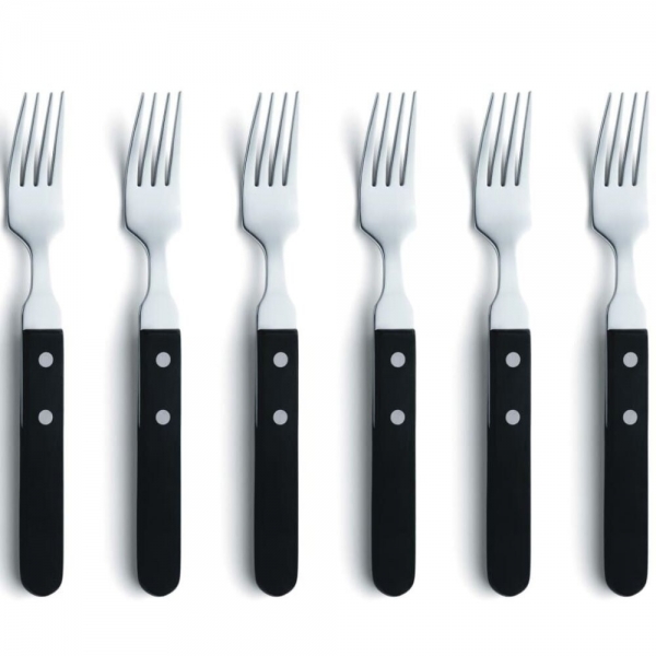 Pizzagabel Schwarz, 6-pack - Amefa
