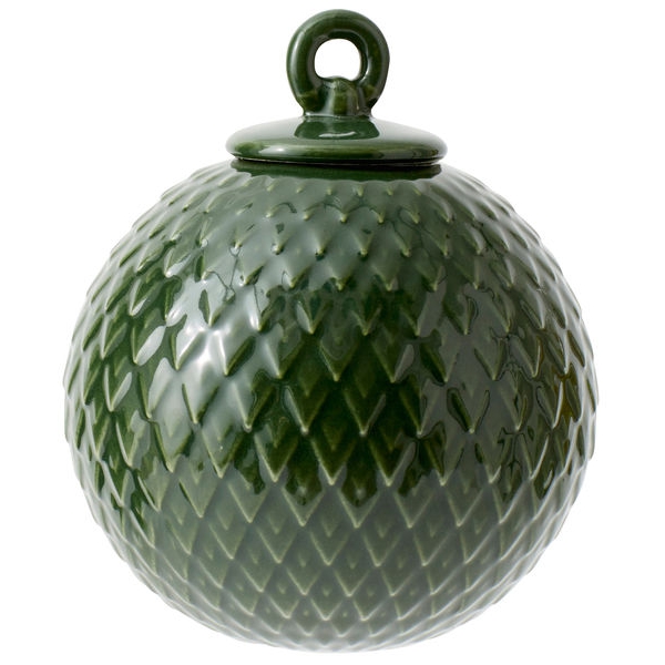 Rhombe Dekorationskula Grön, 7cm - Lyngby Porcelæn