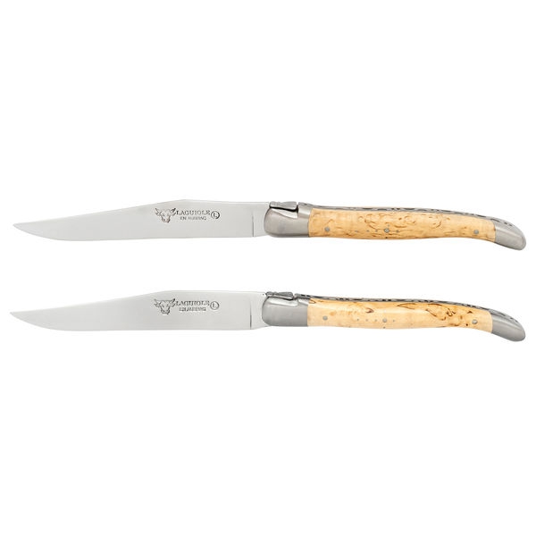 Knivset 2 delar Björk, rostfri matt - Laguiole