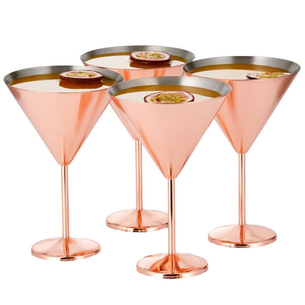 Martini/Cocktailglas Roséguld 46cl, 4-pack - Oak & Steel