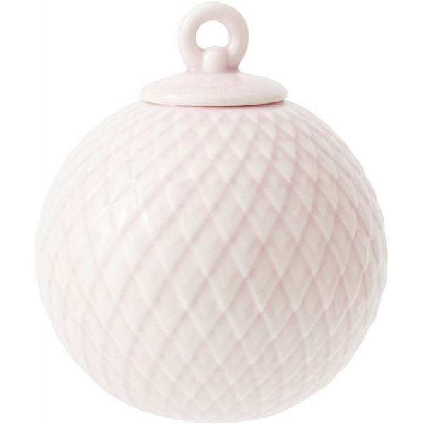 Rhombe Dekorationskula Rosa, 7cm - Lyngby Porcelæn