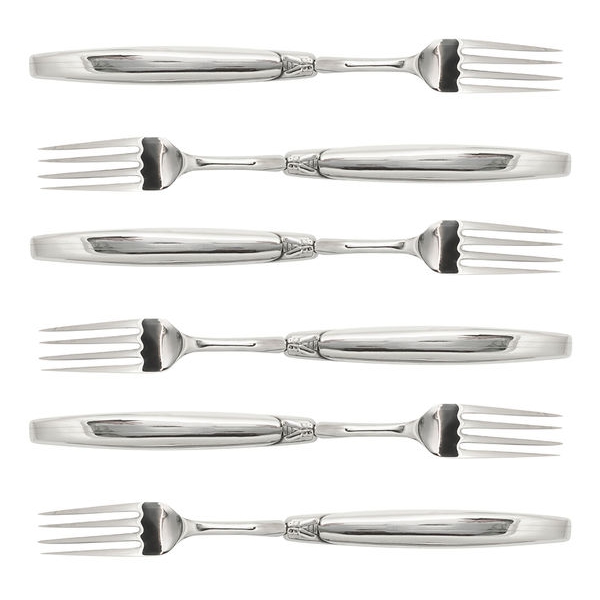 Gaffelset 6 delar rostfri, blank - Laguiole