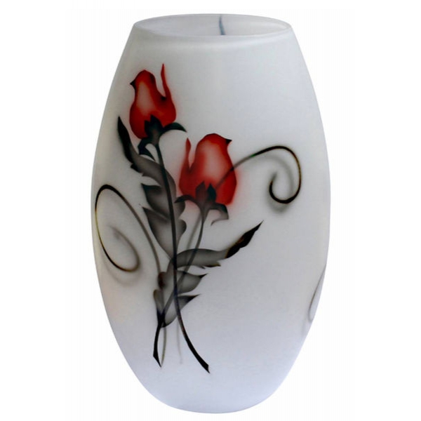 Vas Rose Crystal Ink H 26cm - Nybro