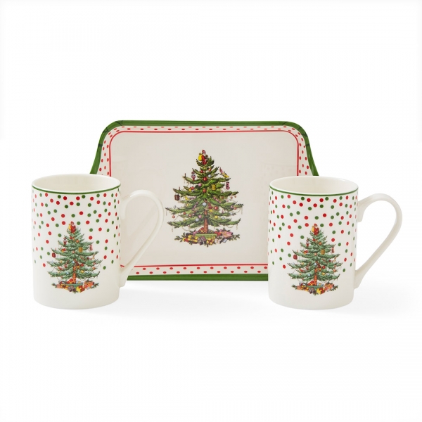 Christmas Tree Mugg och Brickset Polka - Spode