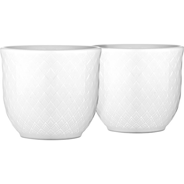 Rhombe Äggkopp, 2-pack - Lyngby Porcelæn