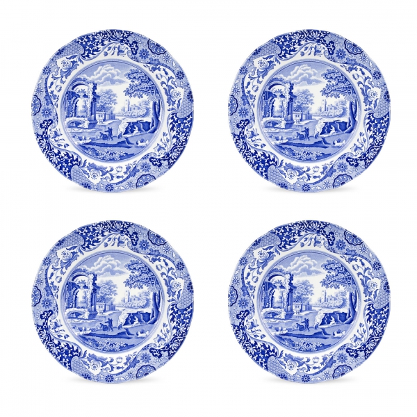 Blå Italian Tallrik 23cm, 4-pack - Spode