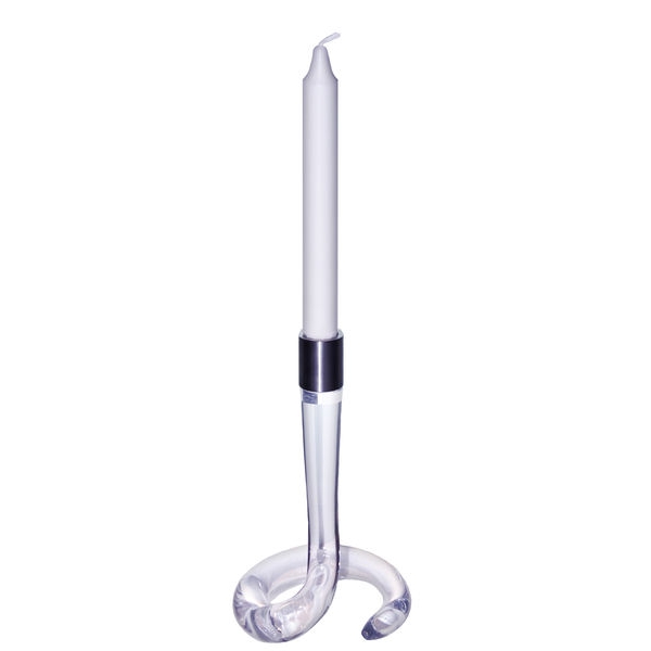 Cobra Ljusstake Klar, 21cm - Vas Vitreum