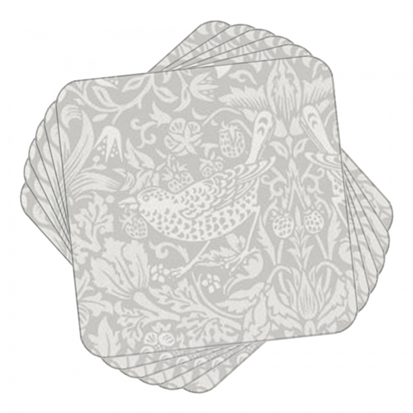 Strawberry Thief Glasunderlägg 6-pack - Morris & Co