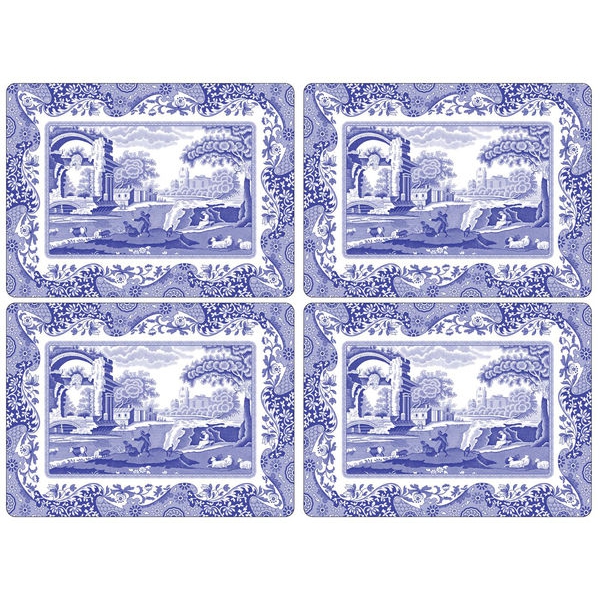 Blue Italian Bordsunderlägg 40x29cm, 4-pack - Spode