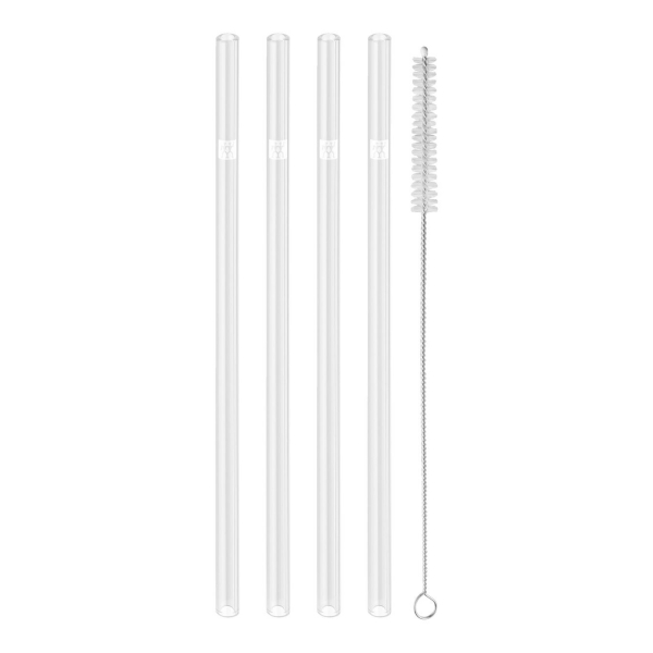 Sorrento Glassugrör+Rengöringsborste 4-pack Transparent - Zwilling