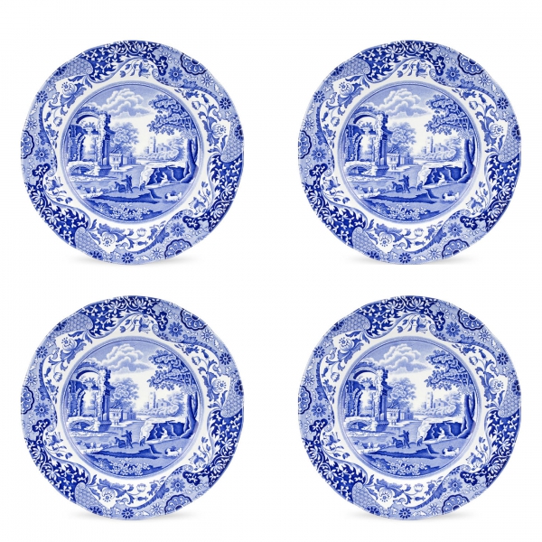 Blå Italian tallrik 27cm, 4-pack - Spode