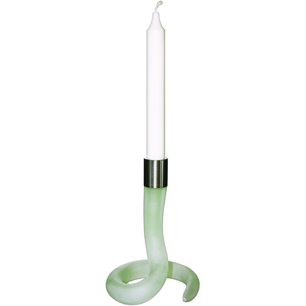 Cobra Ljusstake Grön, 17,5cm - Vas Vitreum