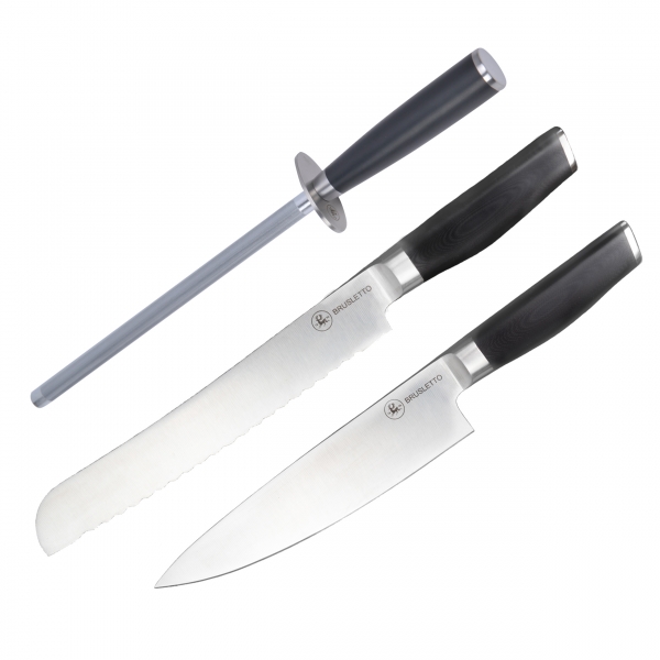 Brusletto Knivset Bröd, Kockkniv & Slipstål - Brusletto