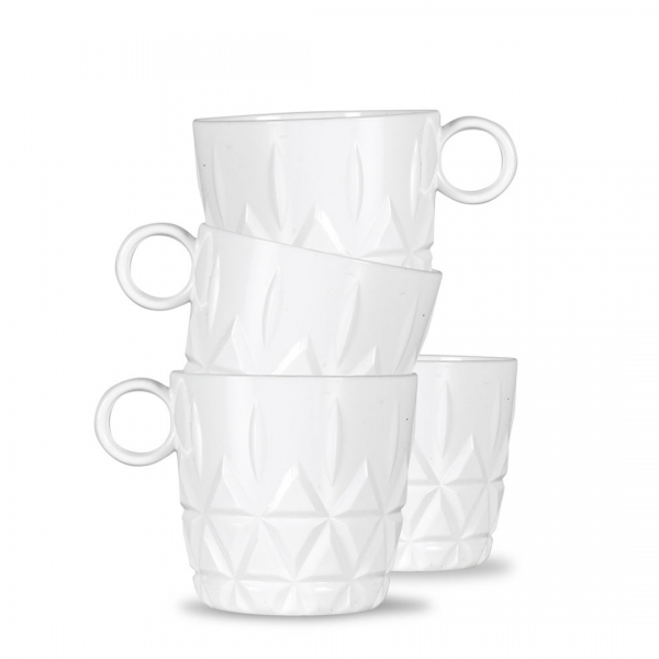 Picknick Kaffekopp Vit 28cl, 4-pack - Sagaform