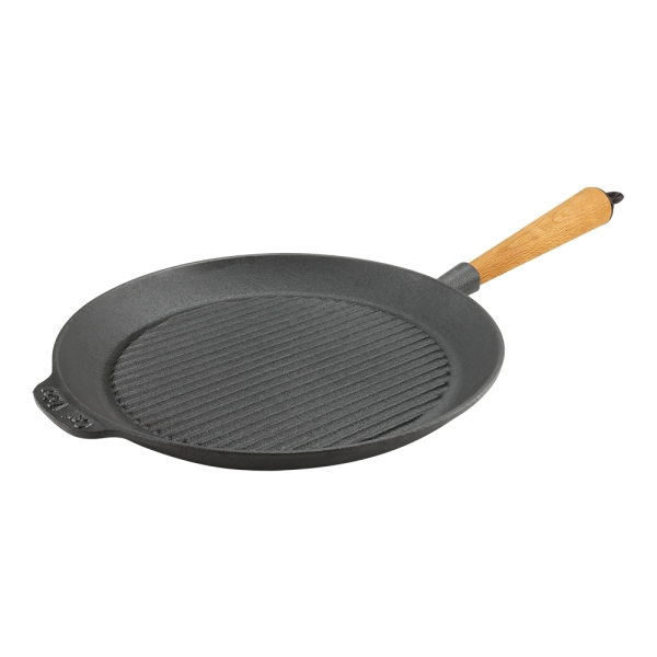 Grillpanna Gjutjärn Ø 28cm, Bokträ - Carl Victor