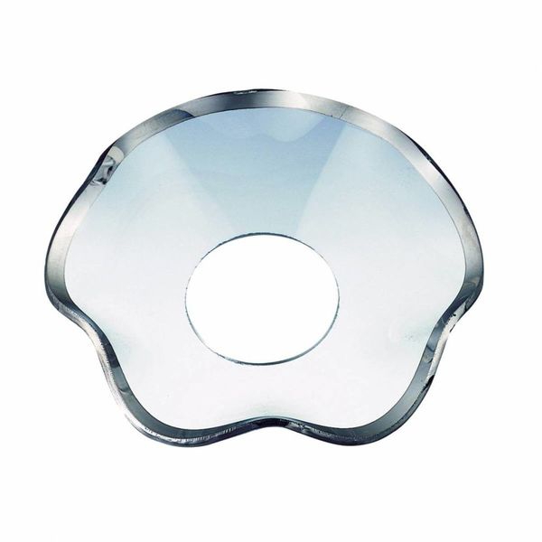 Ljusmanschett klar Vågig Silverkant 65mm, 6-pack - Nybro
