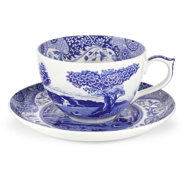 Blue Italian Jumbo Kopp med fat 56cl - Spode