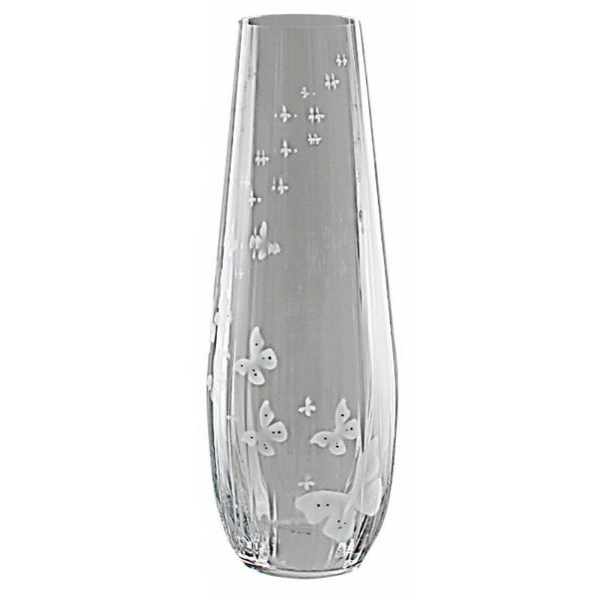 Vase Papillon Weiß H 34cm. - Nybro