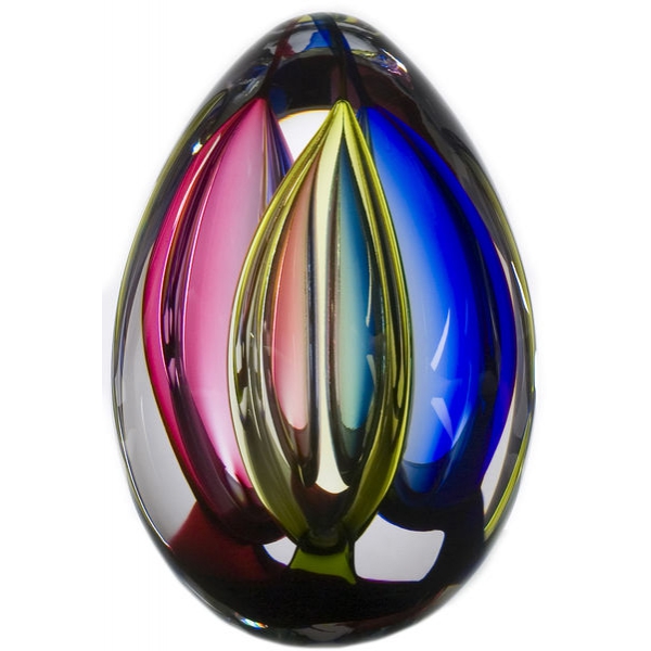 Tricolour Cobalt, H 18cm - Studio Glashyttan Åhus