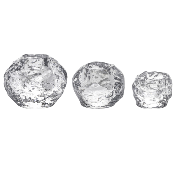 Snöboll Ljuslykta, 3-pack - Kosta Boda