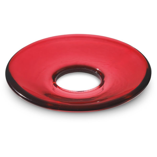 Ljusmanschett flat Röd, Ø8,5 cm - Holmegaard