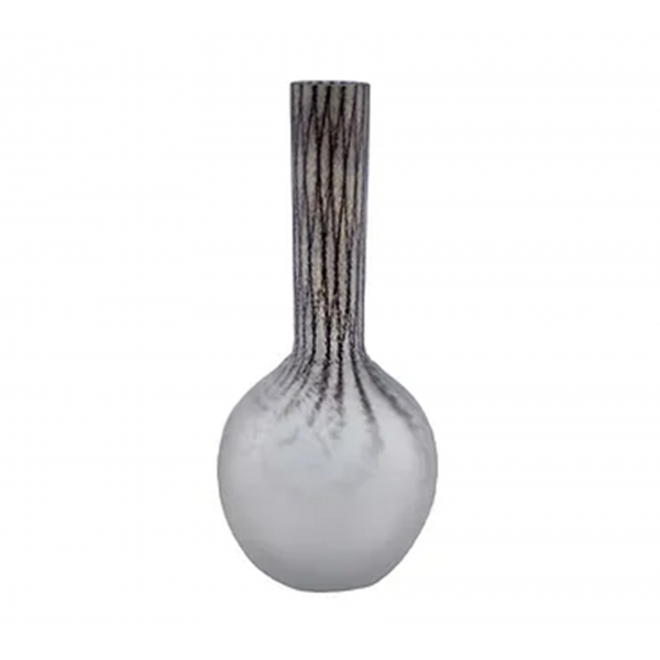 Othello Vase Weiss, H 24cm - Vas Vitreum