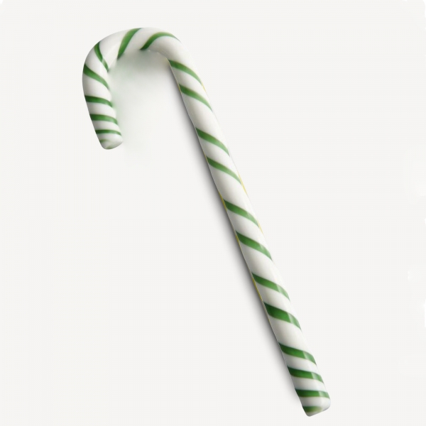 Polka Candy Cane Vit/Grön, 17cm - Kosta Boda