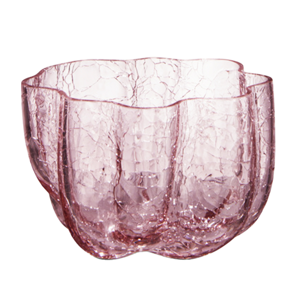 Crackle Ljuslykta Rosa - Kosta Boda