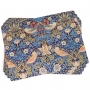 Strawberry Thief Blue Table mats Large 4-pack