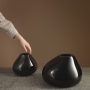 Ebon Vas Svart, H 24cm
