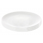 Relief Vit Desserttallrik 20cm, 4-pack