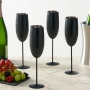 Champagneflöjt Matt Svart 28,5cl, 4-pack