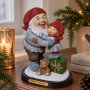 Tomteflicka kramar tomtefar H 15cm - Julfigur