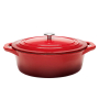 Stenfors Gjutjärnsgryta Oval 6,3L, Röd