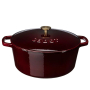 Cast iron casserole 6.7 L zinfandel/brass