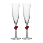 L’Amour champagneglas 17cl 2-pack Red Heart